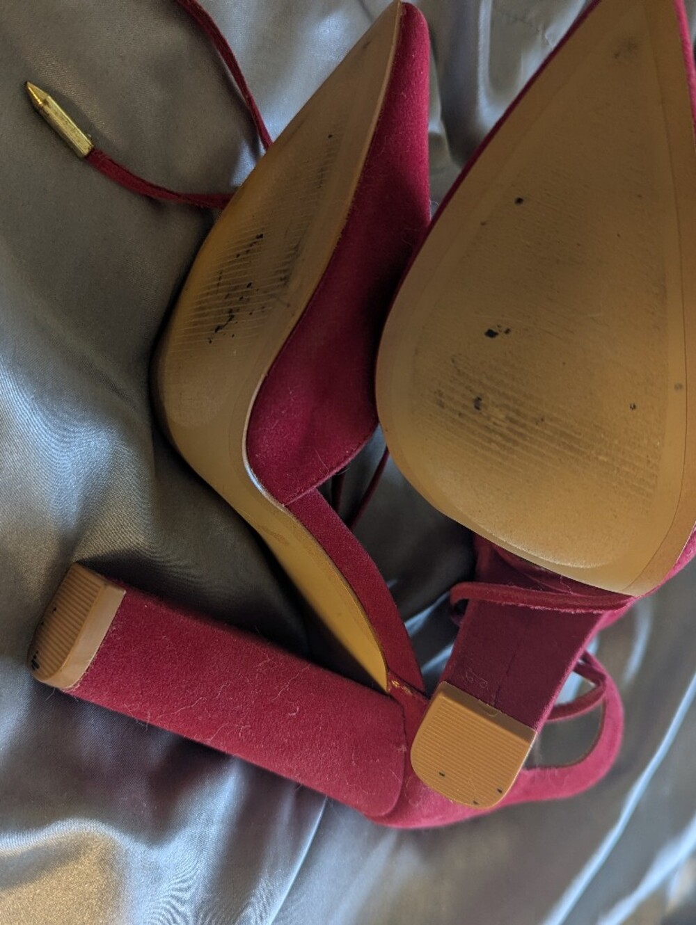 Tie Up Raspberry High Heels - Picture 3 of 6